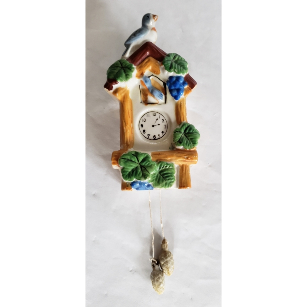 Porcelain Cuckoo Clock Wall Pocket